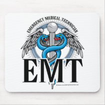 EMT Caduceus Blue Mouse Pad