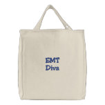 EMT Diva Embroidered Tote Bags