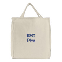 EMT Diva Embroidered Tote Bags