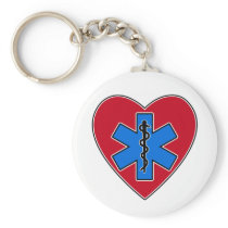 EMT Heart Key Chains
