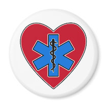 EMT Heart Fridge Magnet