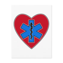EMT Heart Post Cards