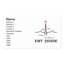 EMT Inside (ECG/EKG Electrocardiogram) Business Card Templates