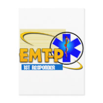 EMT-P 1ST RESPONDER EMERGENCY MED TECH PARAMEDIC POSTCARDS