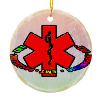 EMT PARAMEDIC CHRISTMAS ORNAMENT MEDICAL CROSS