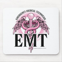 EMT Pink Caduceus Mouse Pads