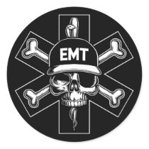 EMT Pirate Day Round Stickers