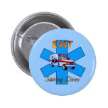 EMT Saving Lives Pinback Button