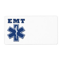 EMT Star of Life Custom Shipping Label