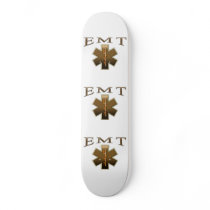 EMT - Star of Life in Brown Custom Skateboard