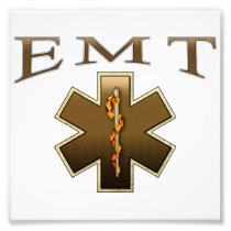 EMT - Star of Life in Brown Photograph