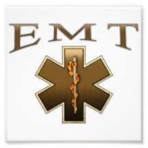 EMT - Star of Life in Brown Photograph