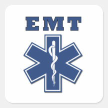 EMT Star of Life Square Sticker