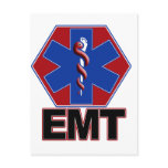 EMT STAR OF LIFE SYMBOL - EMERGENCY MEDICAL TECH POST CARD