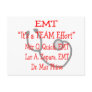 EMT "Team Effort"  Hilarious Post Card