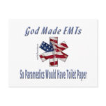 EMT Toilet Paper Medic card Post Card