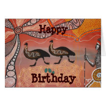 Emu Dreaming Birthday Card