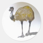 Emu in Watercolour Stickers