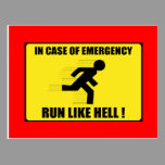 En cas d'urgence… course beaucoup cartes postales
