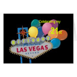 En célébrant mon 21ème anniversaire à Las Vegas ca Carte De Vœux