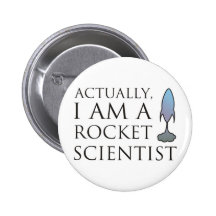 En fait, je suis un scientifique de fusée pin's avec agrafe