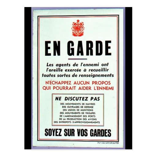 En Garde Postcard