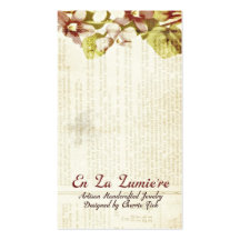 En La Lumiere Earring Card September 2012 Business Card Templates