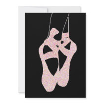 En Pointe Ballet Shoes Invitation