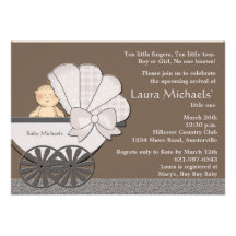En suspens - invitation de baby shower