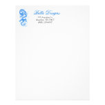 En-tête de lettre bleu de dragon