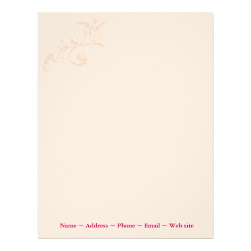 En-tête de lettre rose classique