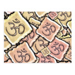 Enamel Tile Om (Aum) Postcard