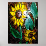 Enamel Wall Flower 1 Print