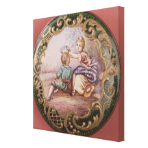 Enamelled and gilt button canvas prints
