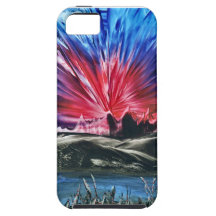enaustic mountain sunset iphone 5 case