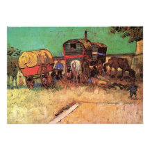 Encampment of Gypsies with Caravans by van Gogh Invitations