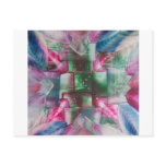 Encaustic Mandala green pink blue drops Postkarten