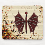 Enchanted Butterfly Burgundy Mouse Mats