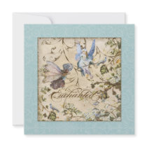 Enchanted Faeries Fairies Floral Vintage Weddings Personalized Announcement