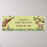 Enchanted Forest Baby Shower Banner Poster