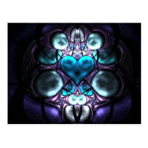 Enchanted Heart Fractal Postcards