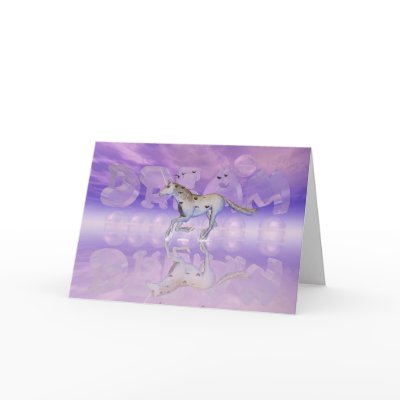 Encouragement Card, Unicorn chase your dream by moonlake