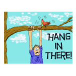 Encouragment Funny Hang in There Postcard