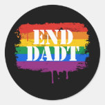 END DADT ROUND STICKERS
