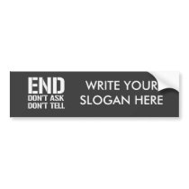 End Don't Ask Don't Tell Bumper Stickers