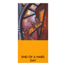 END OF A HARD DAY PHOTO GREETING CARD