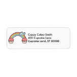 End of Rainbow Cupcakes Return Address Label