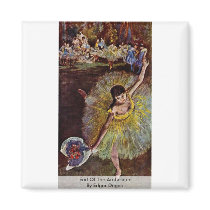 End Of The Arabesque By Edgar Degas Fridge Magnet