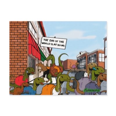 End of the World Dinosaurs Postcard by vicesandverses