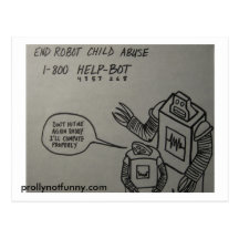 End Robot Child Abuse Postcard